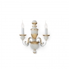 Настінний світильник Ideal Lux Fiocco 012902 вінтаж, білий, золотистий, суміш смол