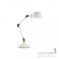 Настольная лампа на гибкой ножке Ideal Lux Truman 145198 винтаж, белый, металл