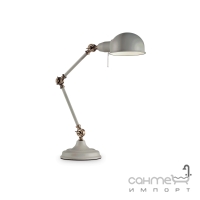 Настольная лампа на гибкой ножке Ideal Lux Truman 145204 винтаж, серый, металл