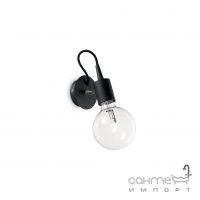 Настенный светильник Ideal Lux Edison 148908 минимализм, черный, металл