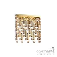 Настінний світильник Ideal Lux Elisir 200057 арт-деко, золото, кришталеві призми, метал