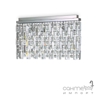 Настенный светильник Ideal Lux Elisir 200026 арт-деко, прозрачный, хром, хрустальные призмы, металл