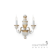 Настенный светильник Ideal Lux Fiocco 012902 винтаж, белый, золотистый, смесь смол
