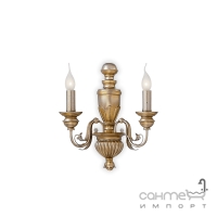 Настенный светильник Ideal Lux Fiocco 020846 винтаж, янтарный, золотистый, смесь смол