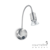 Настенный светильник Ideal Lux Flex 006161 минимализм, сатиновый никель, металл