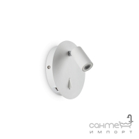 Настенный светильник прикроватный с USB выходом Ideal Lux Gea 239682 хай-тек, белый, алюминий