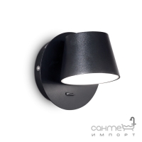 Настенный светильник Ideal Lux Gim 167121 современный, матовый, черный