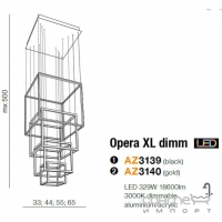 Світильник підвісний Azzardo Opera XL LED 329W 3000K AZ3139 чорний