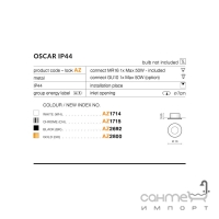 Точечный светильник Azzardo Oscar IP44 AZ2692 черный