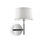 Настенный светильник Ideal Lux Hilton 075471 современный, белый, прозрачный, ткань, хром