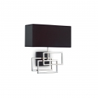 Настенный светильник Ideal Lux Luxury 201054 модерн, черный, хром, текстиль
