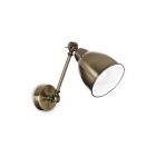 Настенный светильник Ideal Lux Newton 027876 винтаж, бронза, металл