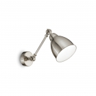 Настенный светильник Ideal Lux Newton 016399 винтаж, сатиновый никель, металл