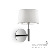Настенный светильник Ideal Lux Hilton 075471 современный, белый, прозрачный, ткань, хром