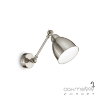Настенный светильник Ideal Lux Newton 016399 винтаж, сатиновый никель, металл