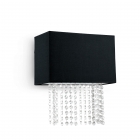Настенный светильник Ideal Lux Phoenix 113715 модерн, черный, хром, ткань, хрусталь