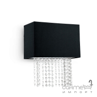 Настенный светильник Ideal Lux Phoenix 113715 модерн, черный, хром, ткань, хрусталь