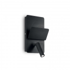 Настінний світильник ліжко з поличкою та USB виходом Ideal Lux Read 176550 чорний, метал, хай-тек