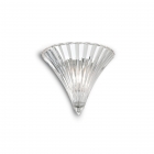 Настенный светильник Ideal Lux Santa 013060 классика, прозрачный, хром, текстурированное стекло