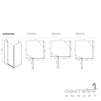 Квадратна душова кабіна Q-tap Capricorn CRM1099SC6 хром/скло прозоре