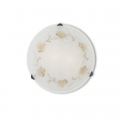 Світильник стельовий Ideal Lux Foglia 013800 вінтаж, білий, янтарний, чорний, скло