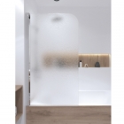 Шторка на ванну Q-tap Standart CRM407513APL хром/матовое стекло с рисунком, левосторонняя