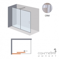Душевая перегородка Q-tap Glide CRM2012.C8 хром/прозрачное стекло