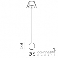 Светильник подвесной Azzardo Ovum 1 pendant downlight LED 4,5W 3000K AZ3096 черный