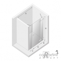 Душевая дверь в нишу New Trendy Eventa Plus R 80 EXK-0145 хром/прозрачное стекло, правосторонняя