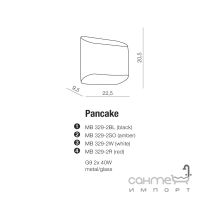 Настінний світильник Azzardo Pancake AZ0114 біле скло