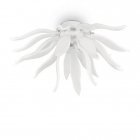 Люстра потолочная Ideal Lux Leaves 112299 модерн, белый, дутое стекло, металл