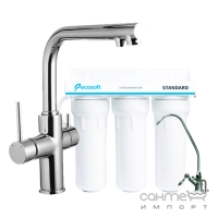 Змішувач для кухні Imprese Daicy 55009-F хром + фільтр для води 3-ступінчастий Ecosoft Standard FMV3ECOSTD