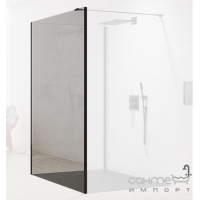 Передня стінка для душової кабіни бездверної New Trendy New Modus Black 8-1 EXK-0071 чорний/прозоре скло