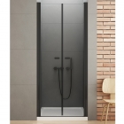 Душевая дверь в нишу New Trendy New Soleo Black D-0213A черная/прозрачное стекло