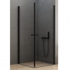 Прямокутна душова кабіна New Trendy New Soleo Black 2D D-0229A/D-0231A чорна/прозоре скло