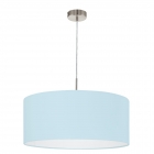 Люстра Eglo Pasteri-P 97386 хай-тек, модерн, сталь, ткань, белый, пастельный светлый синий