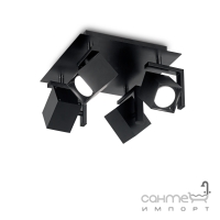 Світильник стельовий спот Ideal Lux Mouse 156712 хай-тек, чорний матовий, метал