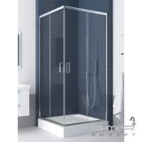 Квадратна душова кабіна New Trendy Feria K-0448 профіль хром/прозоре скло