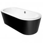 Окремостояча ванна з композиту з сифоном Besco Victoria 185x83 біла/чорна