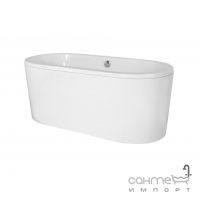 Окремостояча ванна з композиту з сифоном Besco Victoria 160x75 біла