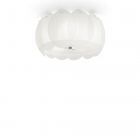 Люстра потолочная Ideal Lux Ovalino 093963 современный, белый, окисленное стекло, металл