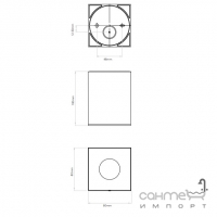 Стельовий світильник Astro Lighting Kos Square 100 LED 1326027 Сірий Текстурний