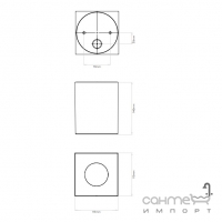 Стельовий світильник Astro Lighting Kos Square 140 LED 1326021 Сірий Текстурний