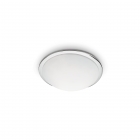 Светильник потолочный плафон Ideal Lux Ring 045726 современный, белый, хром, окисленное стекло, металл