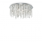 Люстра потолочная Ideal Lux Royal 053011 арт-деко, прозрачный, хром, хрусталь, металл
