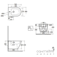 Биде подвесное Rak Ceramics Feeling RST07514A Matt Capuccino матовый капучино