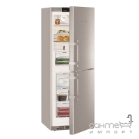 Двухкамерный холодильник с нижней морозилкой Liebherr CNef 3735 серебристый