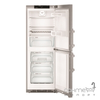 Двухкамерный холодильник с нижней морозилкой Liebherr CNef 3735 серебристый