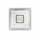 Светильник потолочный Ideal Lux Steno 087573 современный, прозрачный, матовый, хром, стекло, хрусталь