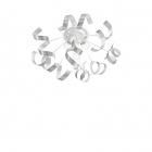 Люстра стельова Ideal Lux Vortex 101576 арт-деко, сріблястий, білий, метал, фольга